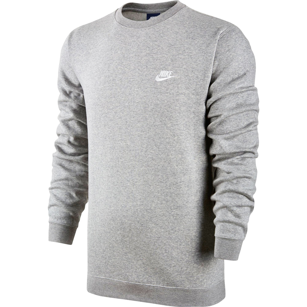 Nike Club Fleece Crew Neck Men's T-Shirt Grey Heather/White