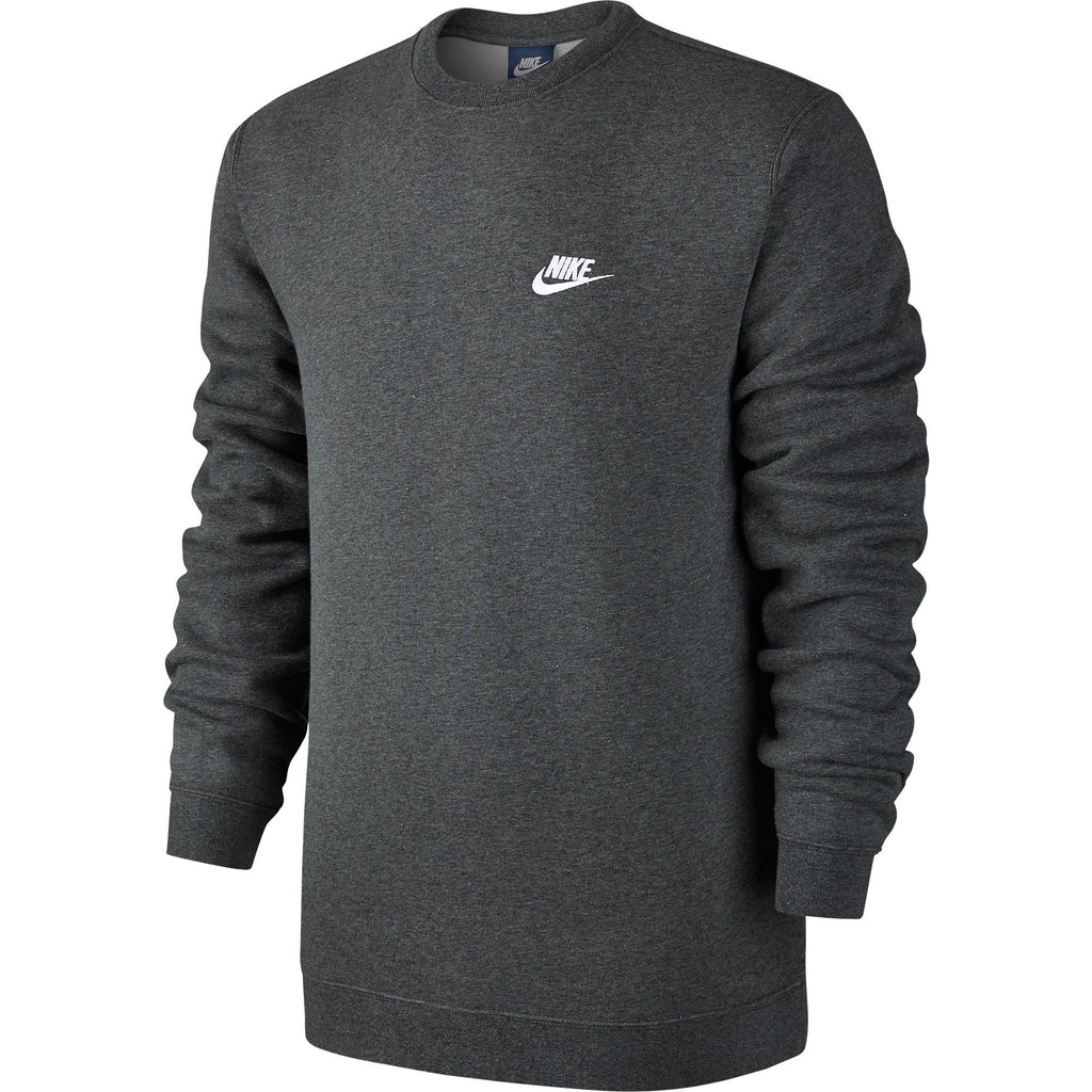 Nike Club Fleece Crew Neck Men's T-Shirt Dark Grey Heather/White