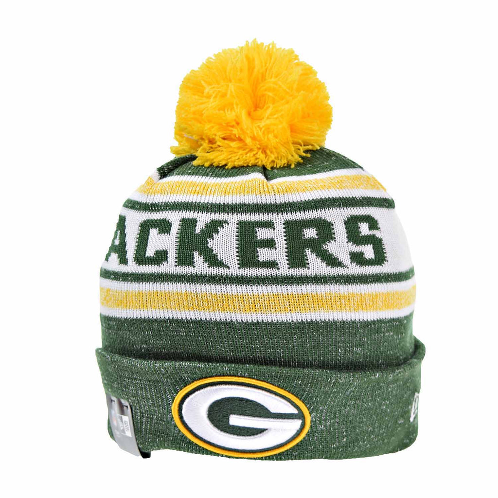 New Era Greenbay Packers Toasty Cover Men's Knit Beanie Hat Green/Yellow/White