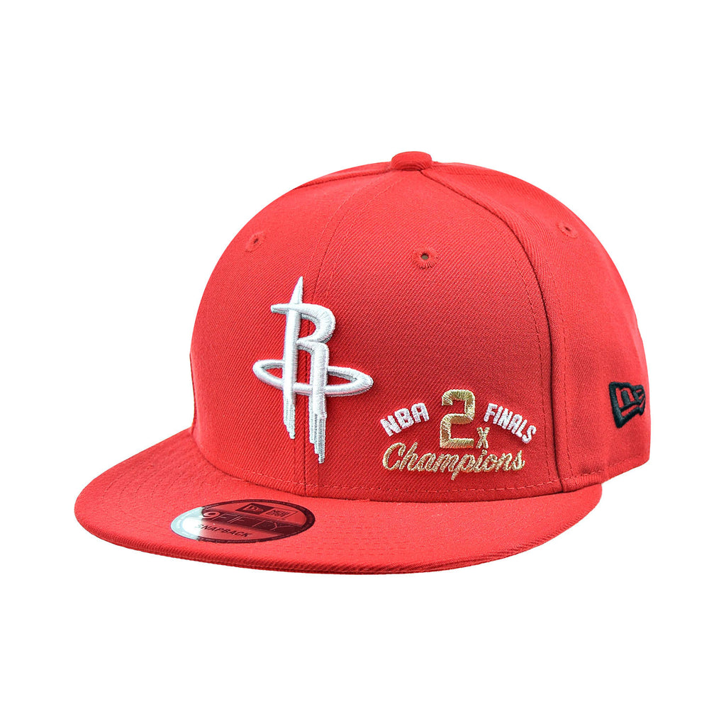 New Era Houston Rockets "2X Champions" 9Fifty Men's Snapback Hat Red-White-Gold