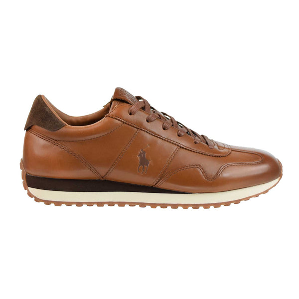 Polo Ralph Lauren Train 85 Leather Men's Shoes Brown