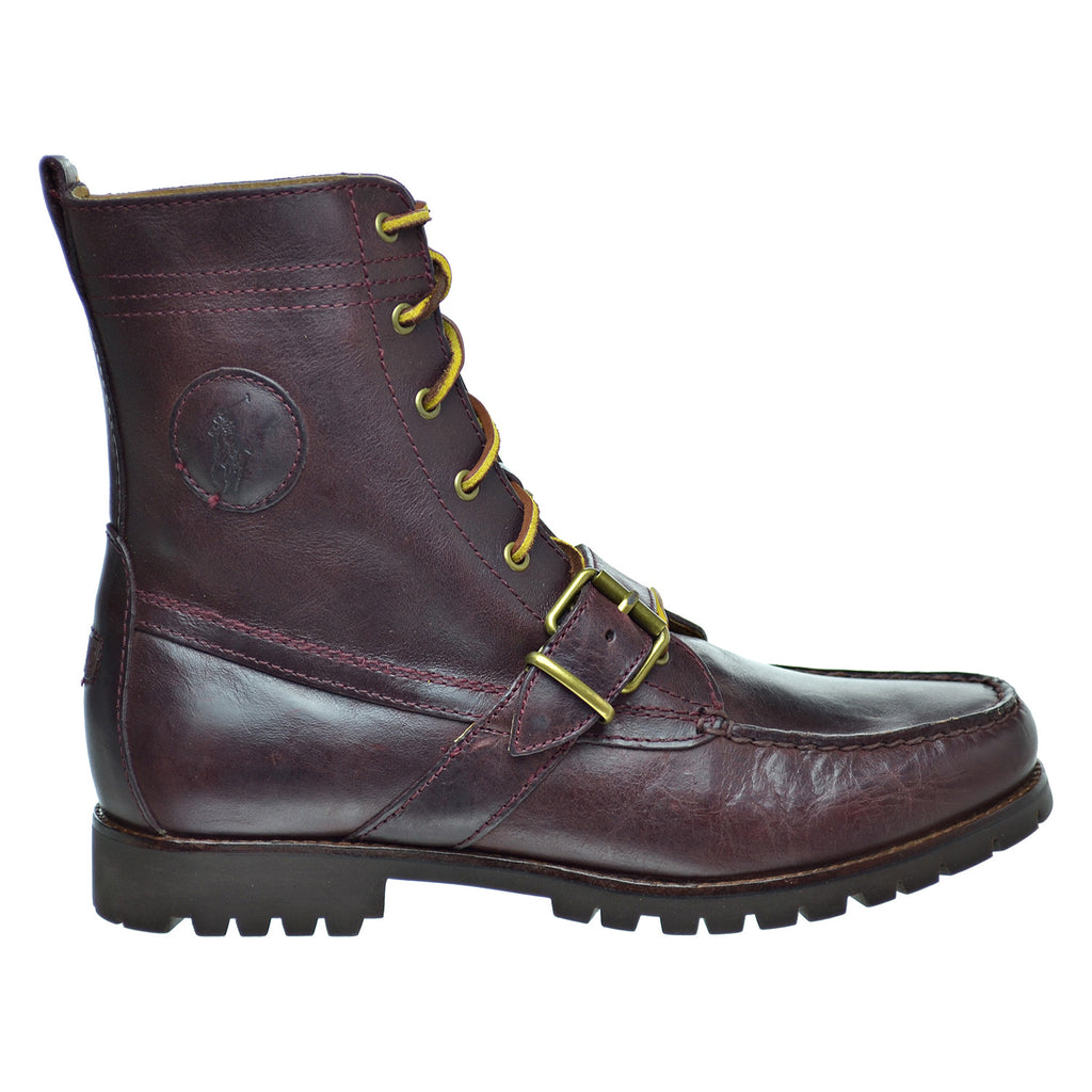 Polo Ralph Lauren Ranger Men's Smooth Oil Leather Boots Oxblood
