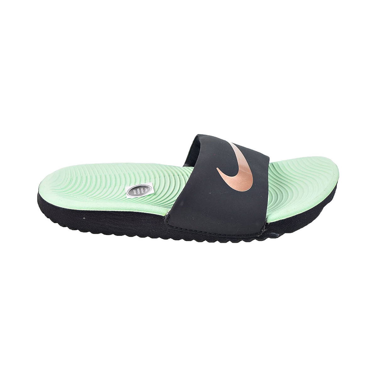 Nike Kawa  (PS) Little Kids' Slides Off Noir-Mint Foam-Metallic Red Bronze