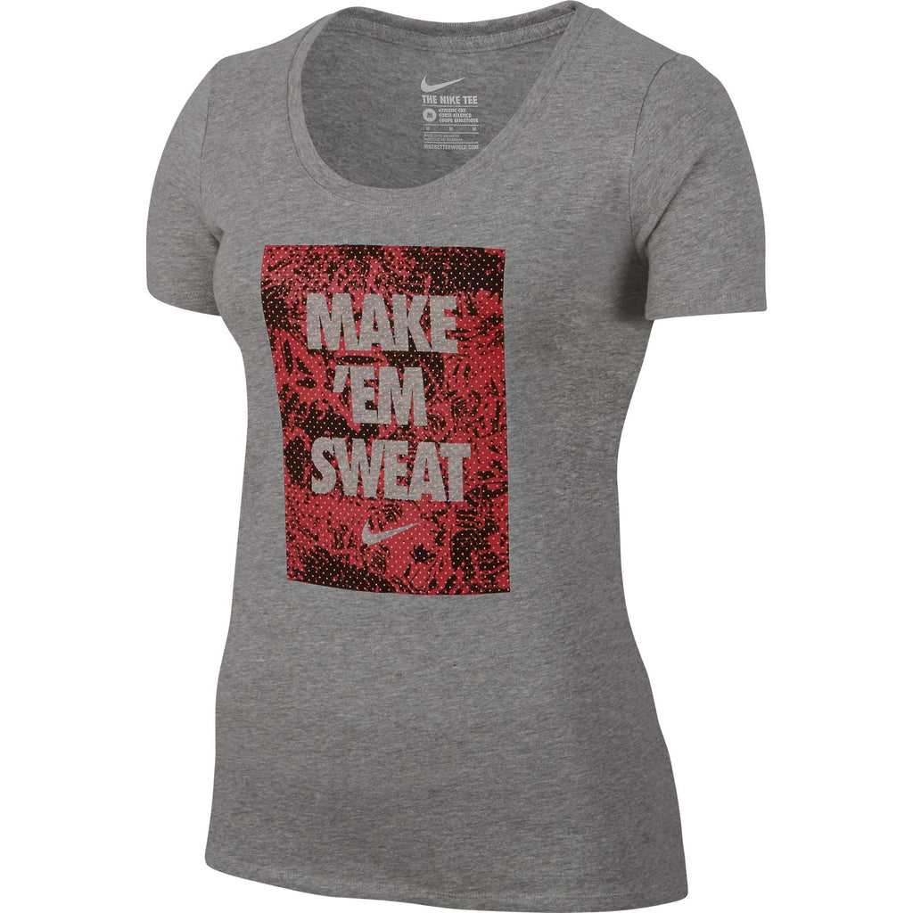 Nike Women's T-Shirt Grey/Pink/Black