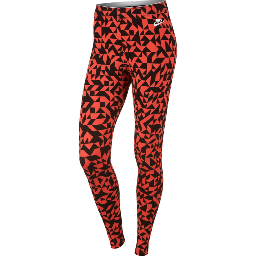 Nike Sportswear NSW Club Tangrams Women's Leggings Orange/Black