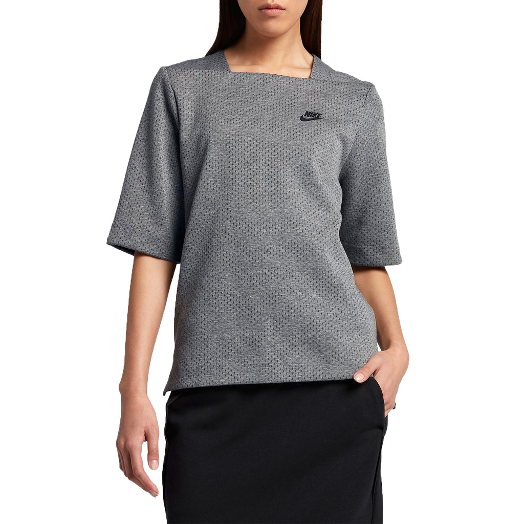 Nike Sportswear Tech Fleece Women's Top Carbon Heather-Black