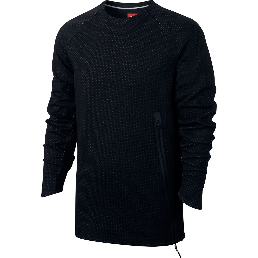 Nike Tech Fleece Crew Neck Men's Casual Fashion Warm Sweatshirt Black 846348-010 (Size 2X)