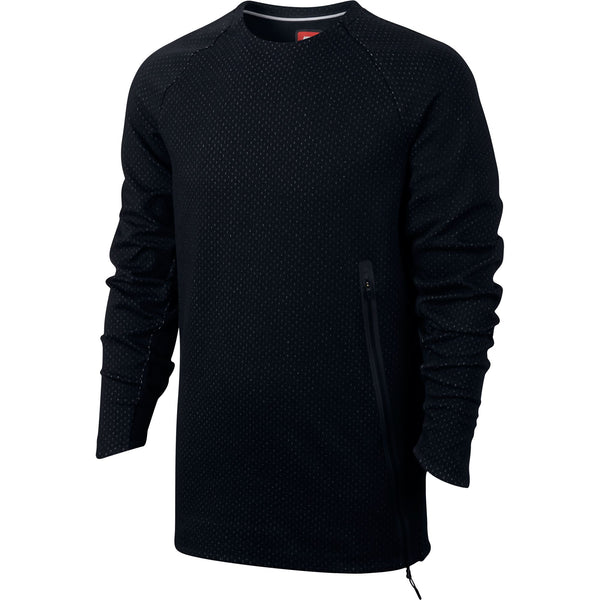 Nike Tech Fleece Crew Neck Men's Casual Fashion Warm Sweatshirt Black 846348-010 (Size 2X)