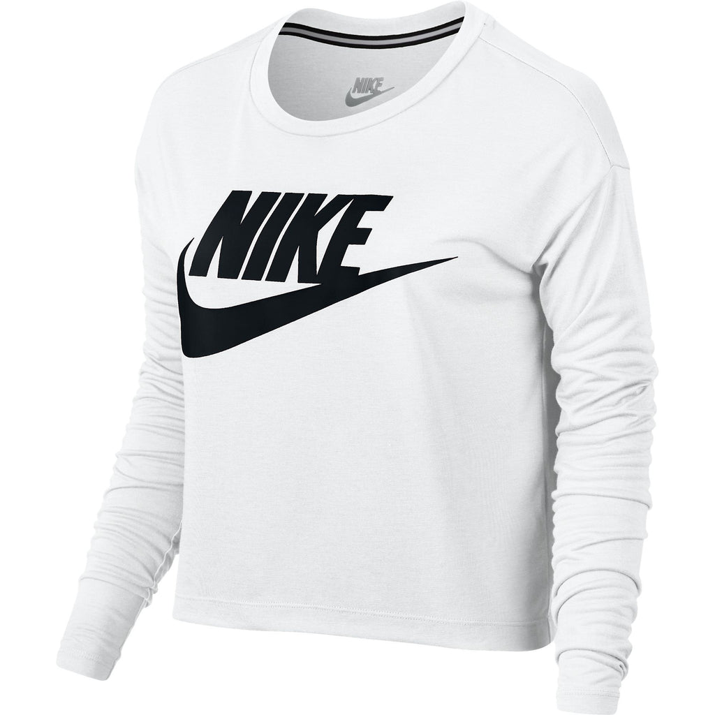 Nike Essential Longsleeve Women's Crop Top White/Black