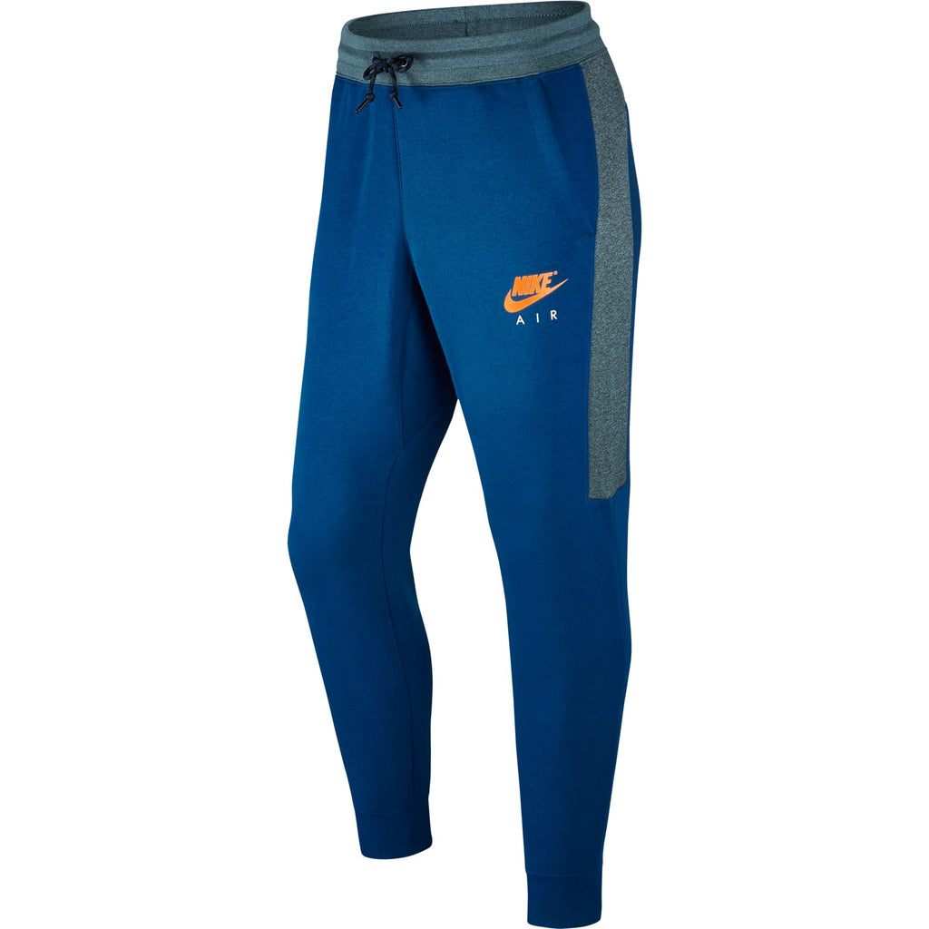Nike Sportswear Air Fleece Men's Jogger Pants Royal Blue-Orange