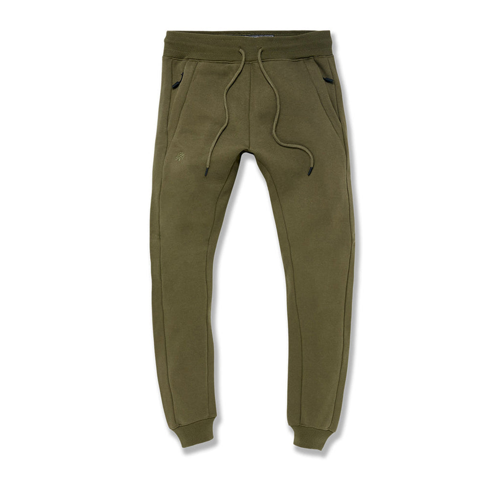 Jordan Craig Men's Uptown Modern Basic Fleece Jogger Sweatpants Olive 8620-olive (Size L)