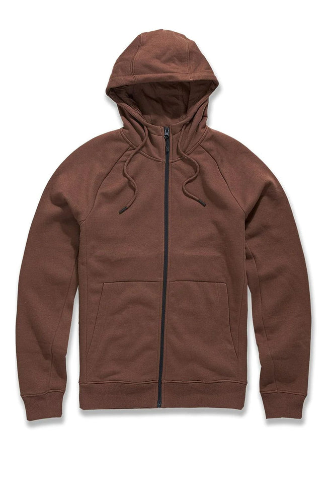 Jordan Craig Full Zip Men's Hoodie Dark Chocolate