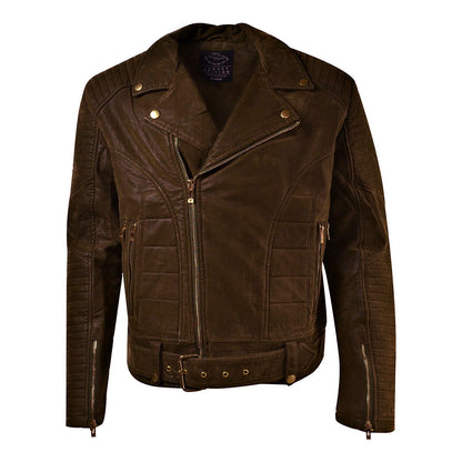 Jordan Craig Suede Biker Men's Moto Jacket Espresso Brown