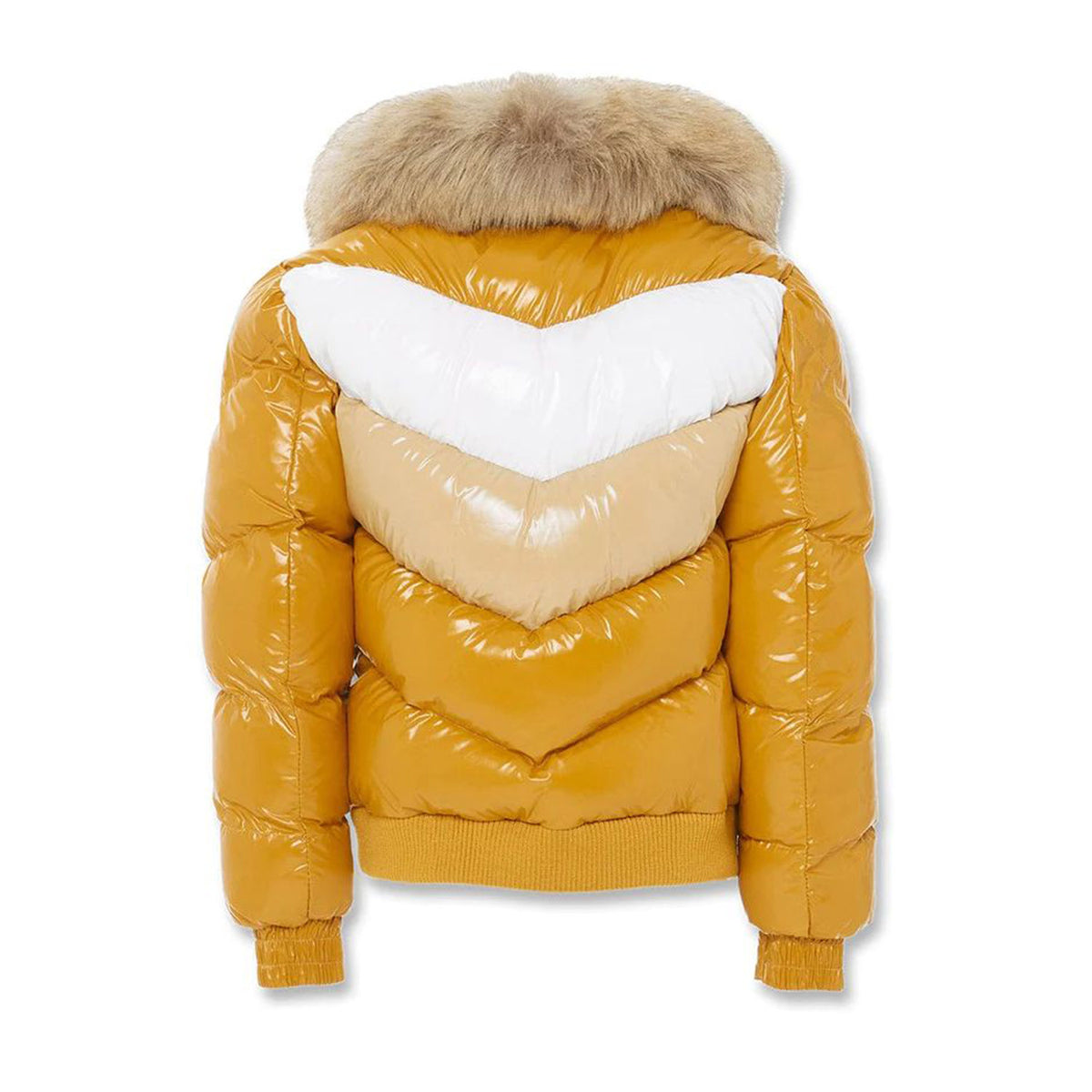 Jordan Craig Color Blocked Boys Puffer Jacket Wheat