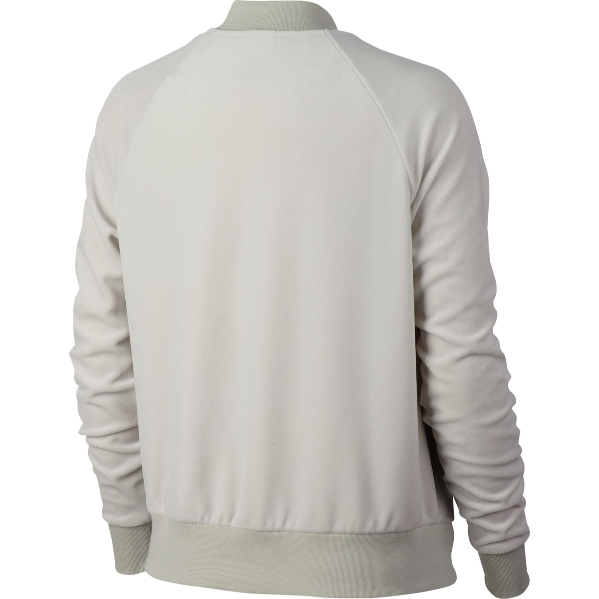 Nike Velour Full Zip Women's Jacket Oatmeal-Grey