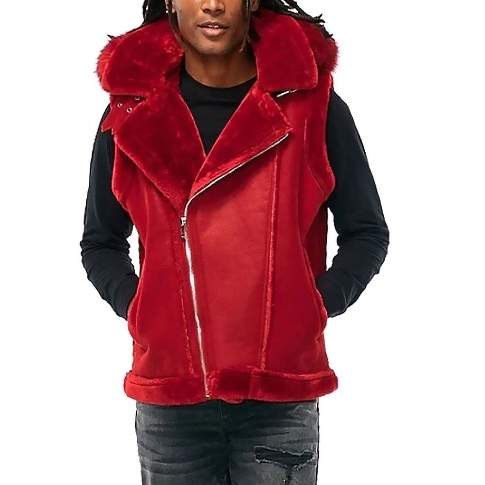 Jordan Craig Men's Denali Shearling Vest Red