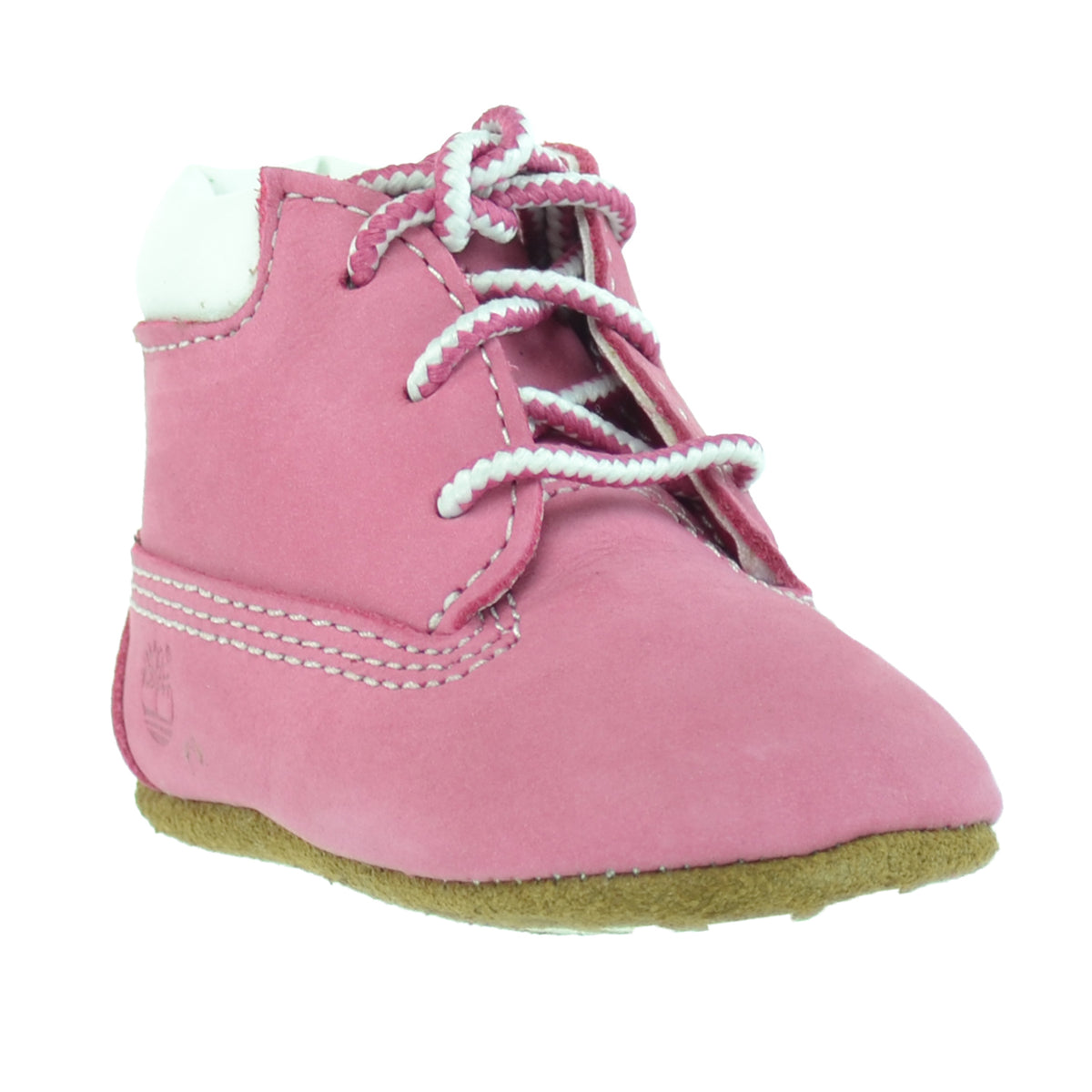 Timberland Crib Booties And Hat Set Infant Toddlers Baby Pink/White