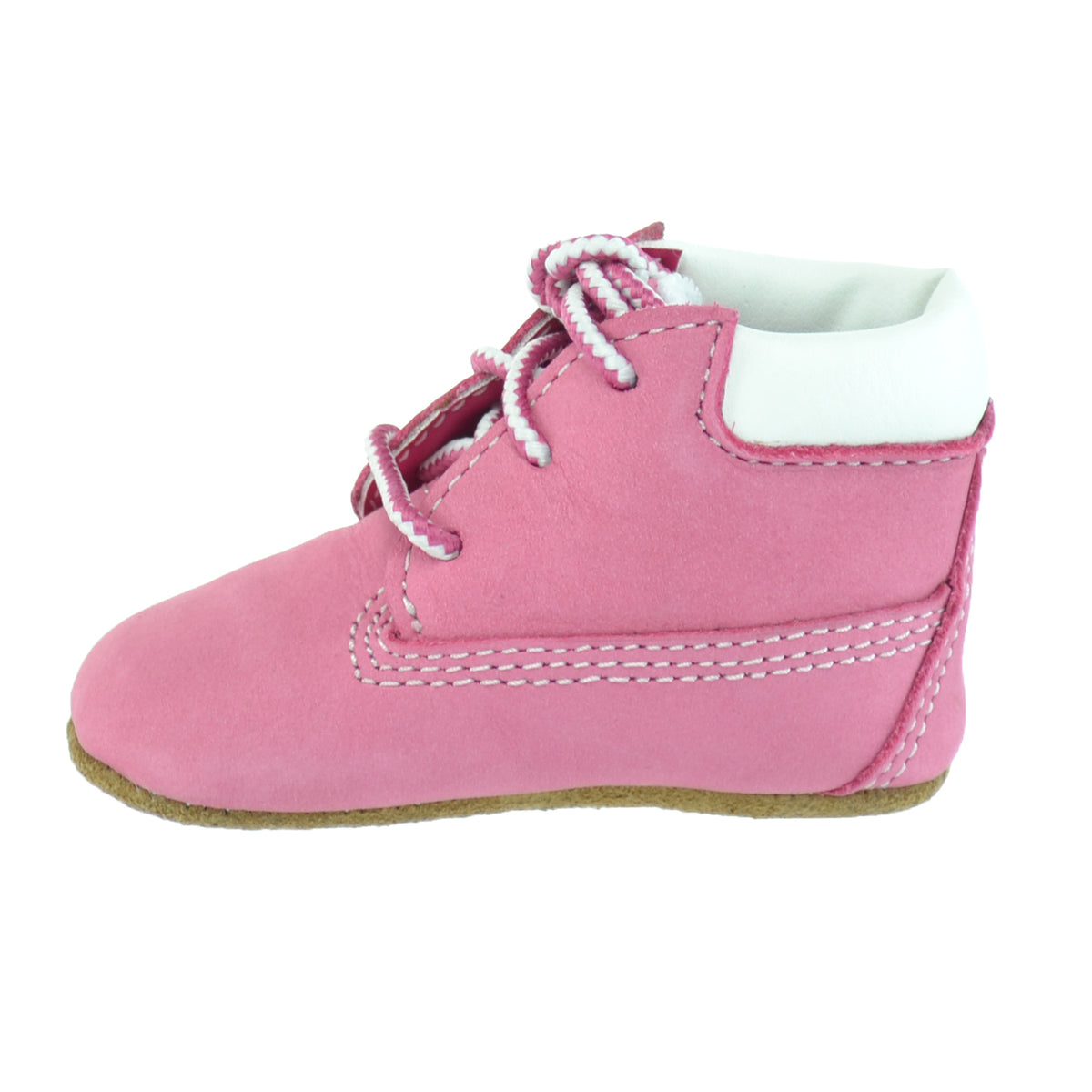 Timberland Crib Booties And Hat Set Infant Toddlers Baby Pink/White