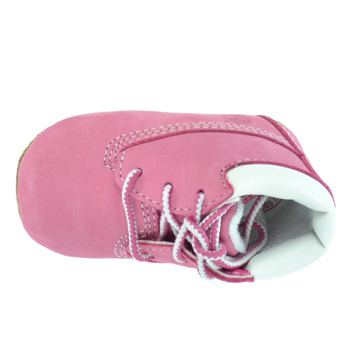 Timberland Crib Booties And Hat Set Infant Toddlers Baby Pink/White