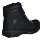Timberland Men's 6 Inch Field Boots Outdoor Shoes Black Nubuck Rubber Sole