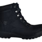 Timberland Men's 6 Inch Field Boots Outdoor Shoes Black Nubuck Rubber Sole