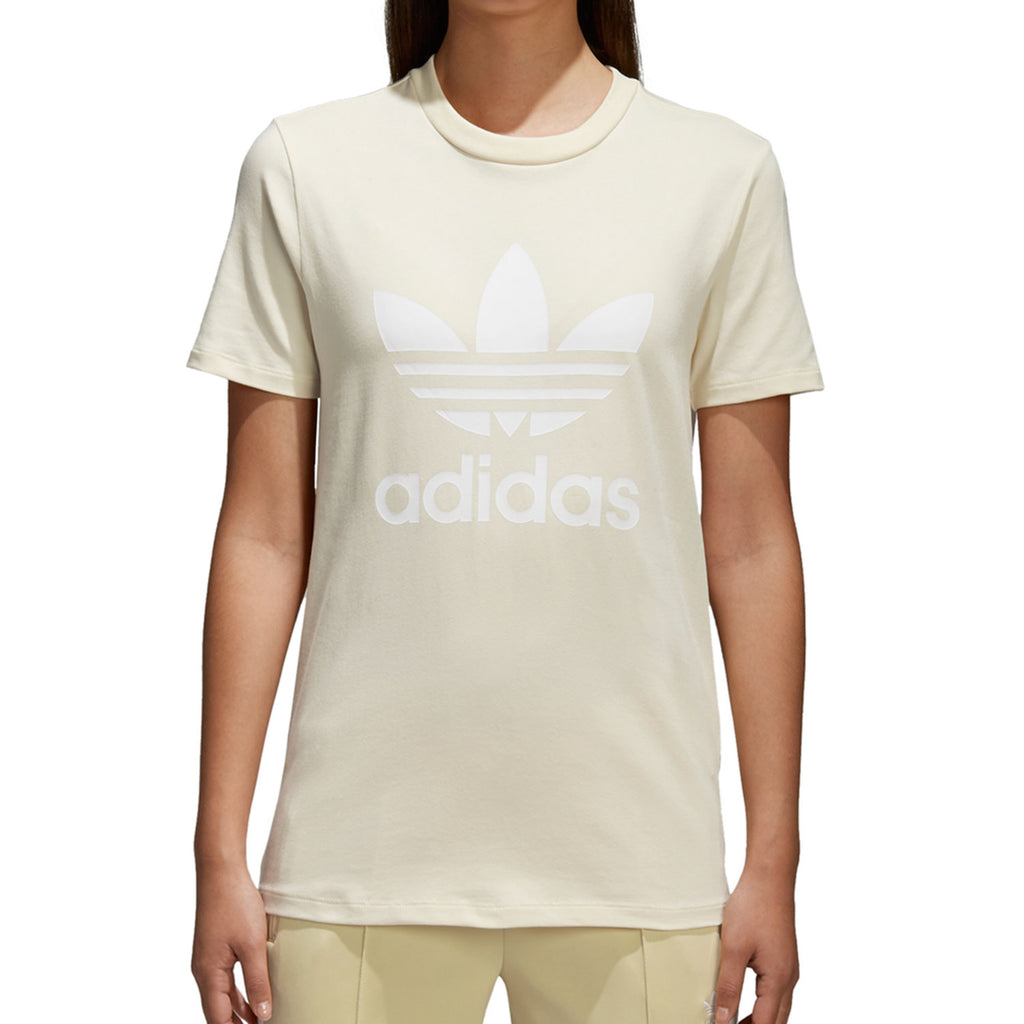 Adidas Women's Originals Trefoil T-Shirt Mist Sun/White