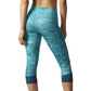 Adidas Techfit Printed Heather Women's Capris Green/Silver