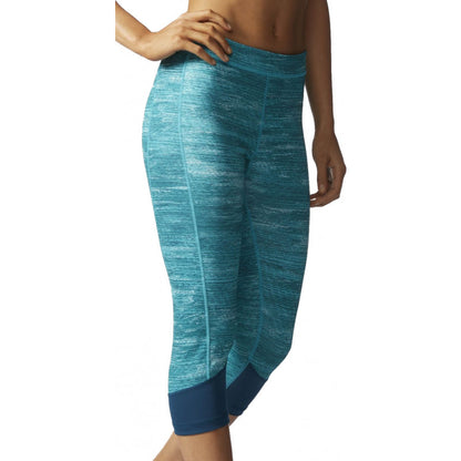 Adidas Techfit Printed Heather Women's Capris Green/Silver