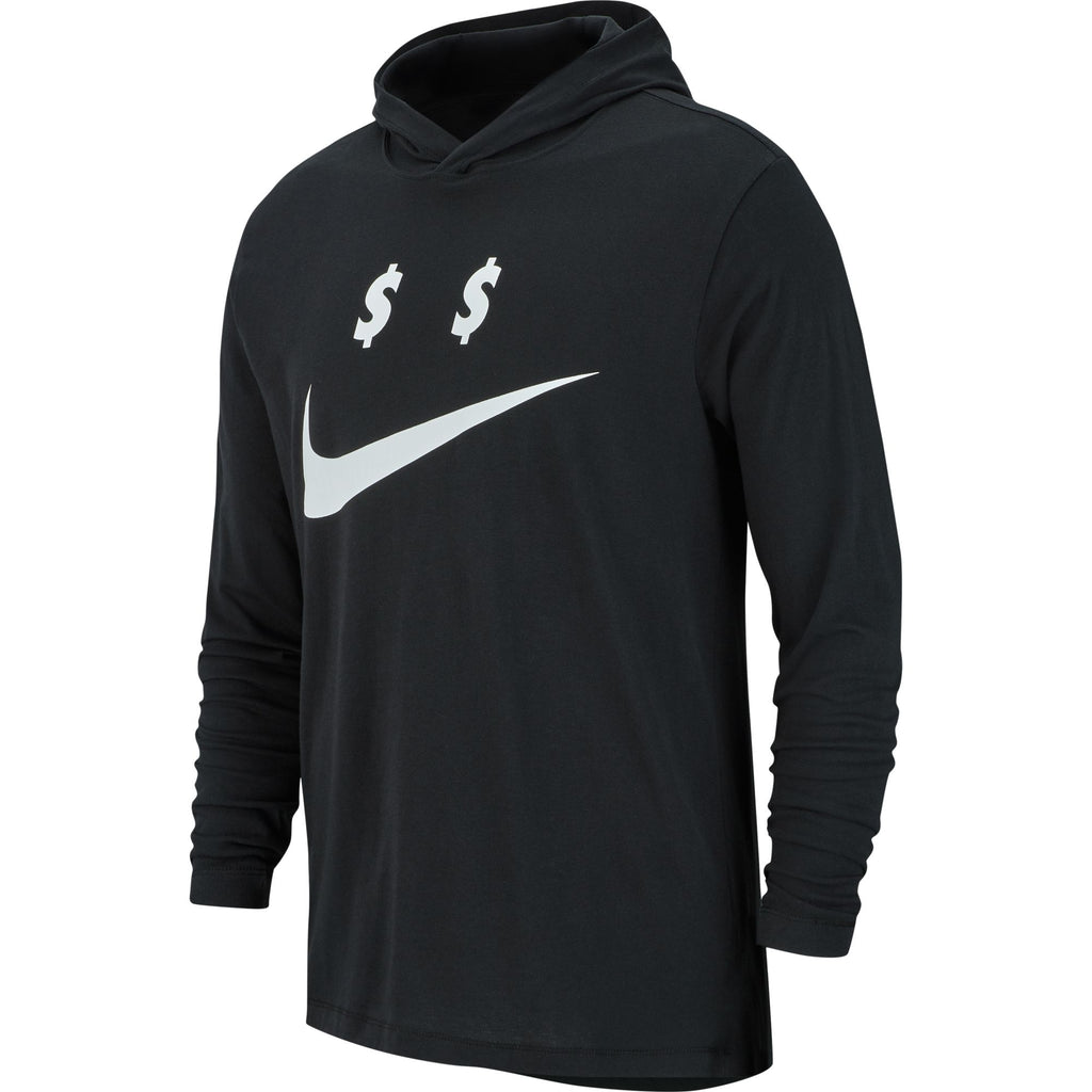 Nike Sportswear Money Hooded Long Sleeve Men's T-Shirt Black