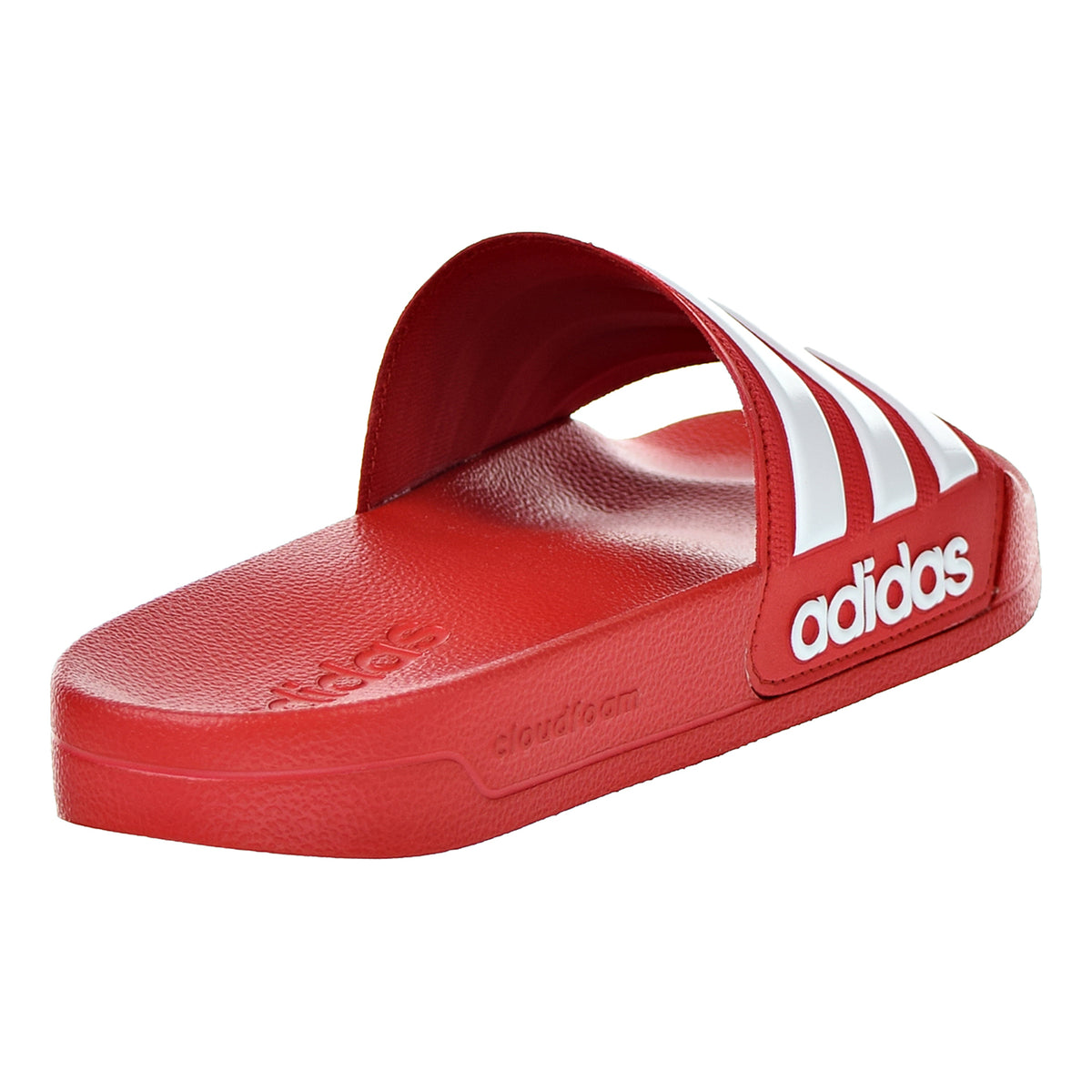 Adidas Adilette Cloudfoam Mens Slides Scarlet/White