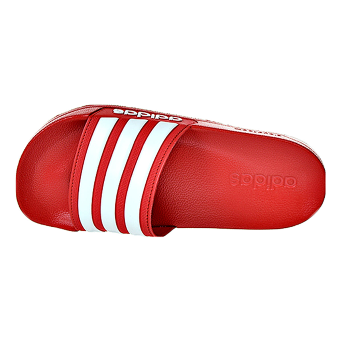 Adidas Adilette Cloudfoam Mens Slides Scarlet/White