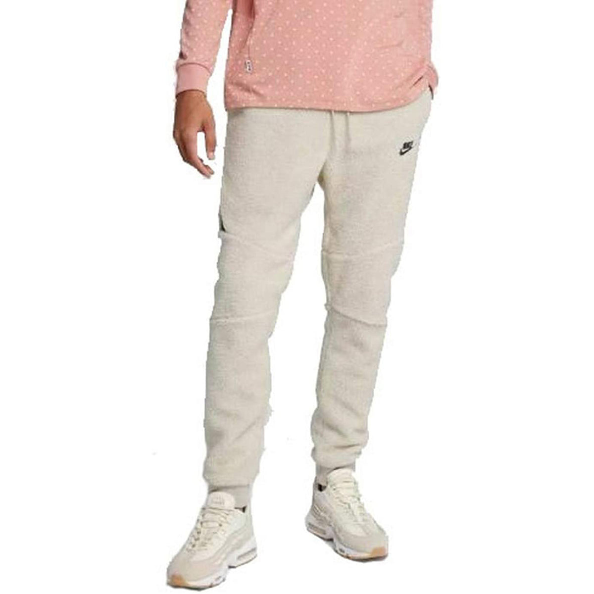 Nike Men's Sportswear Tech Fleece Sherpa Joggers Pants Light Bone aq2769-072