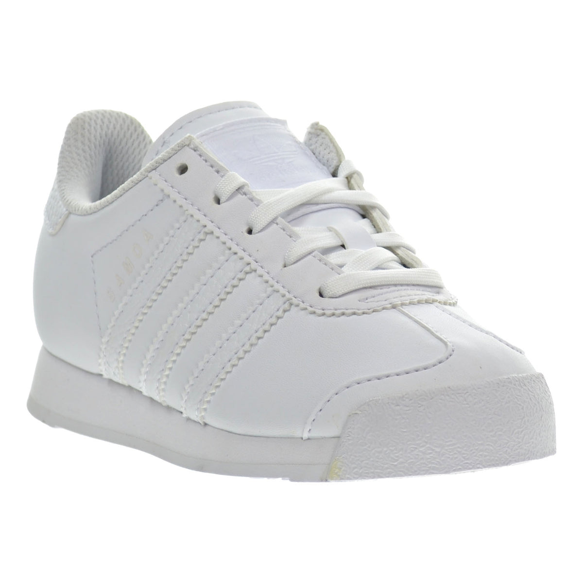 Adidas Samoa C Little Kid's Shoes White/White/Clear Grey
