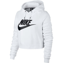 nike crop hoodie white
