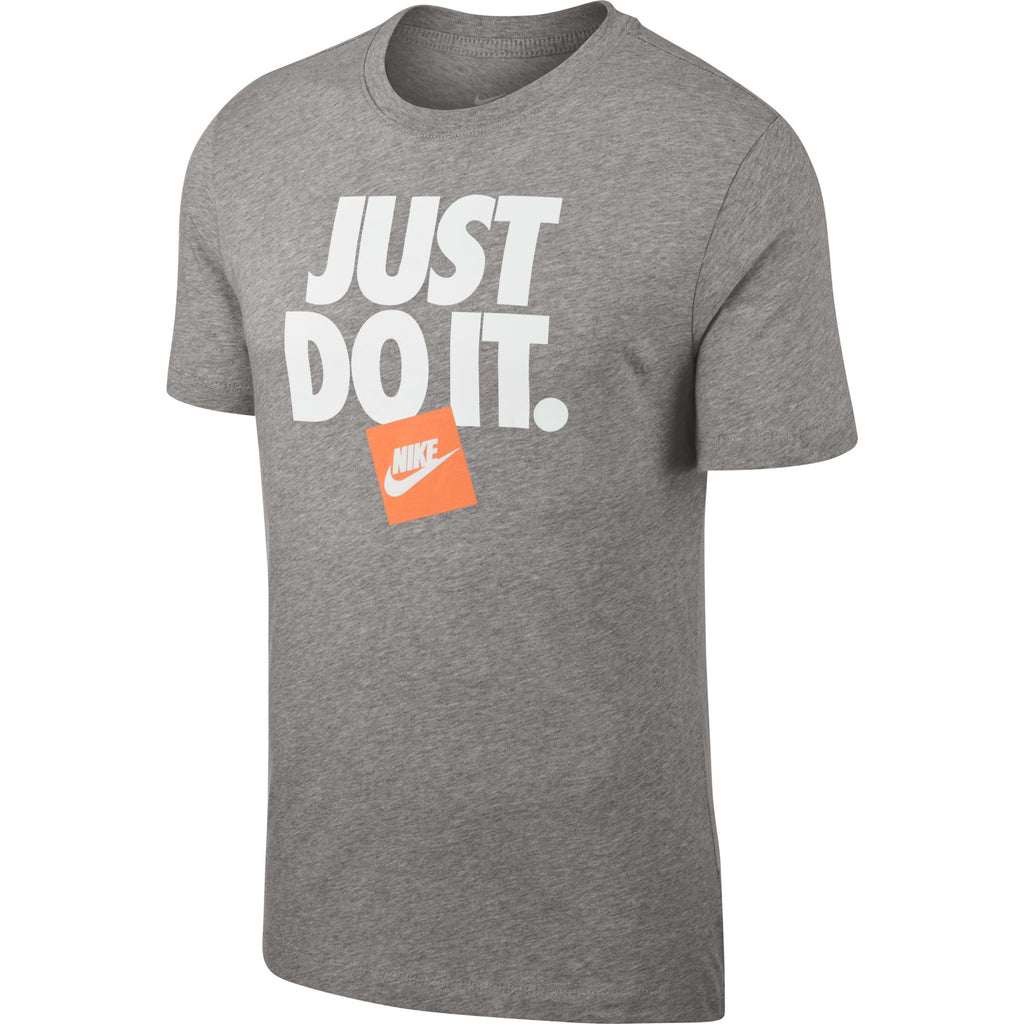 Nike Just Do It Men's Tee Grey Heather-White