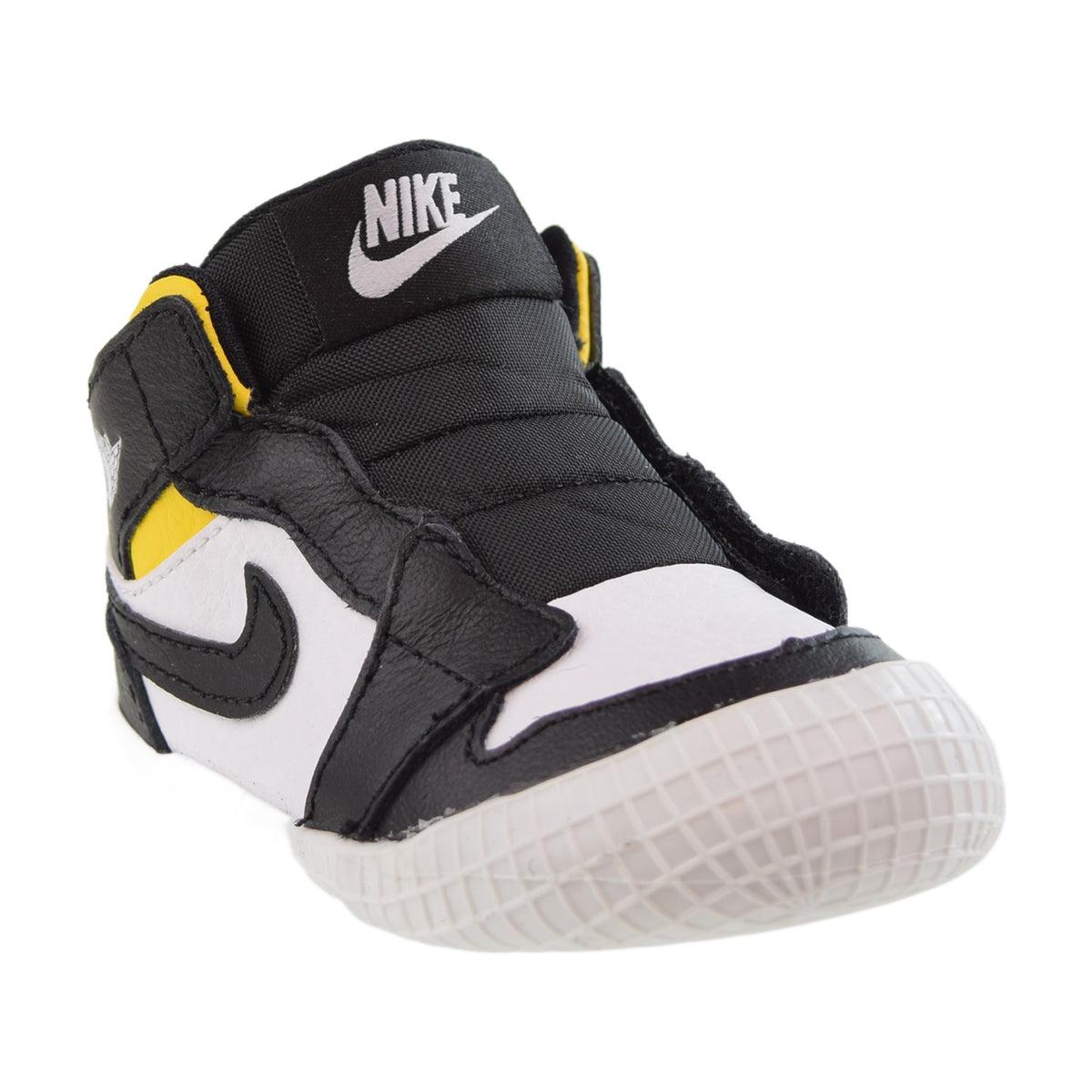 Jordan 1 Crib Bootie Black-White Varsity-Maize