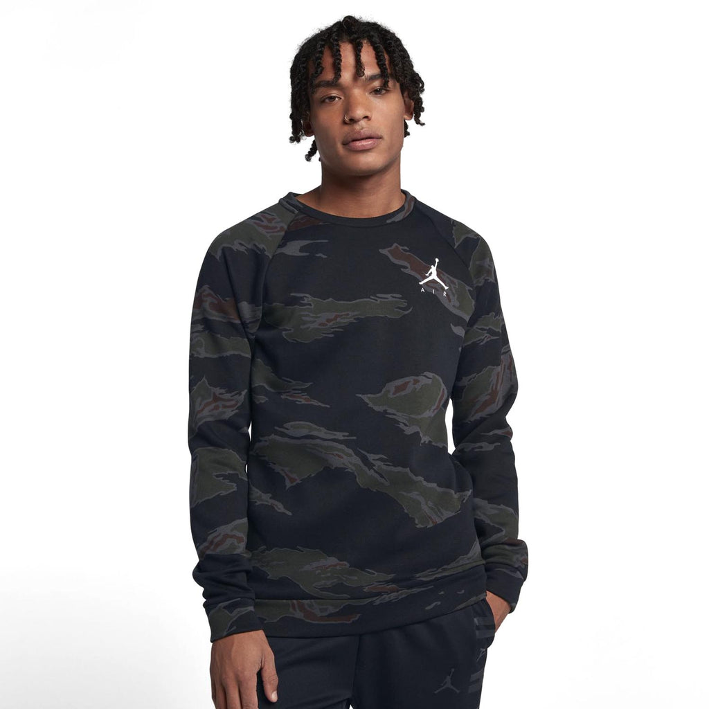 Jordan Men s Jumpman Fleece Camo Crew Sweatshirt Black