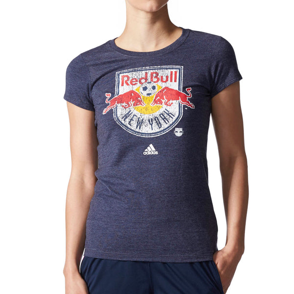 Adidas Originals Red Bulls Women's Soccer T-Shirt Navy Heather/Red/White