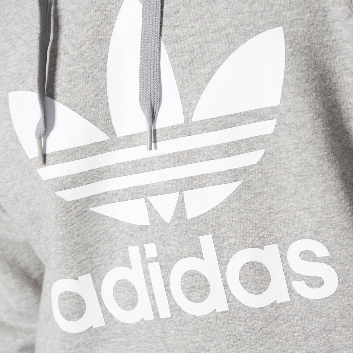 Adidas Originals Trefoil Men's Pull Over Hoodie Medium Grey Heather/White