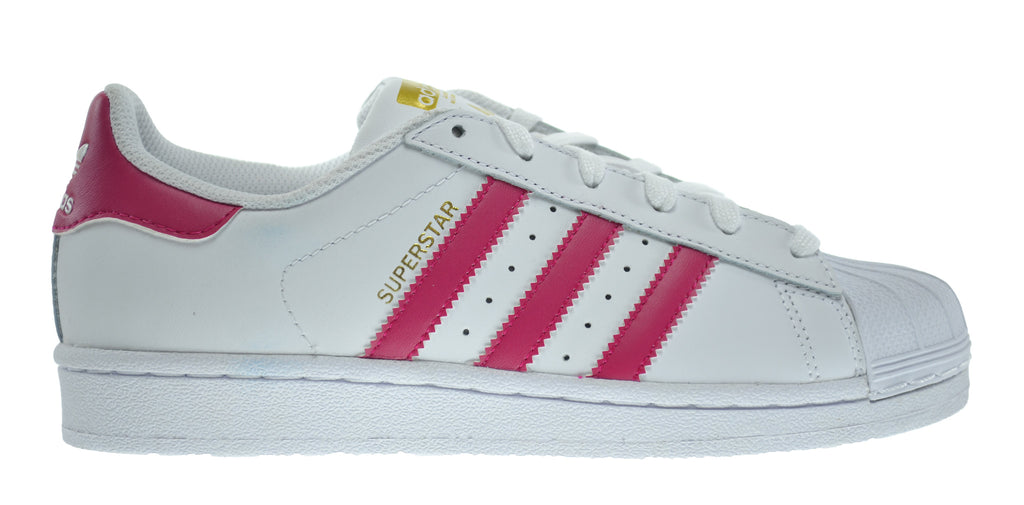 Adidas Superstar Foundation J Big Kid's Shoes White/Pink/White