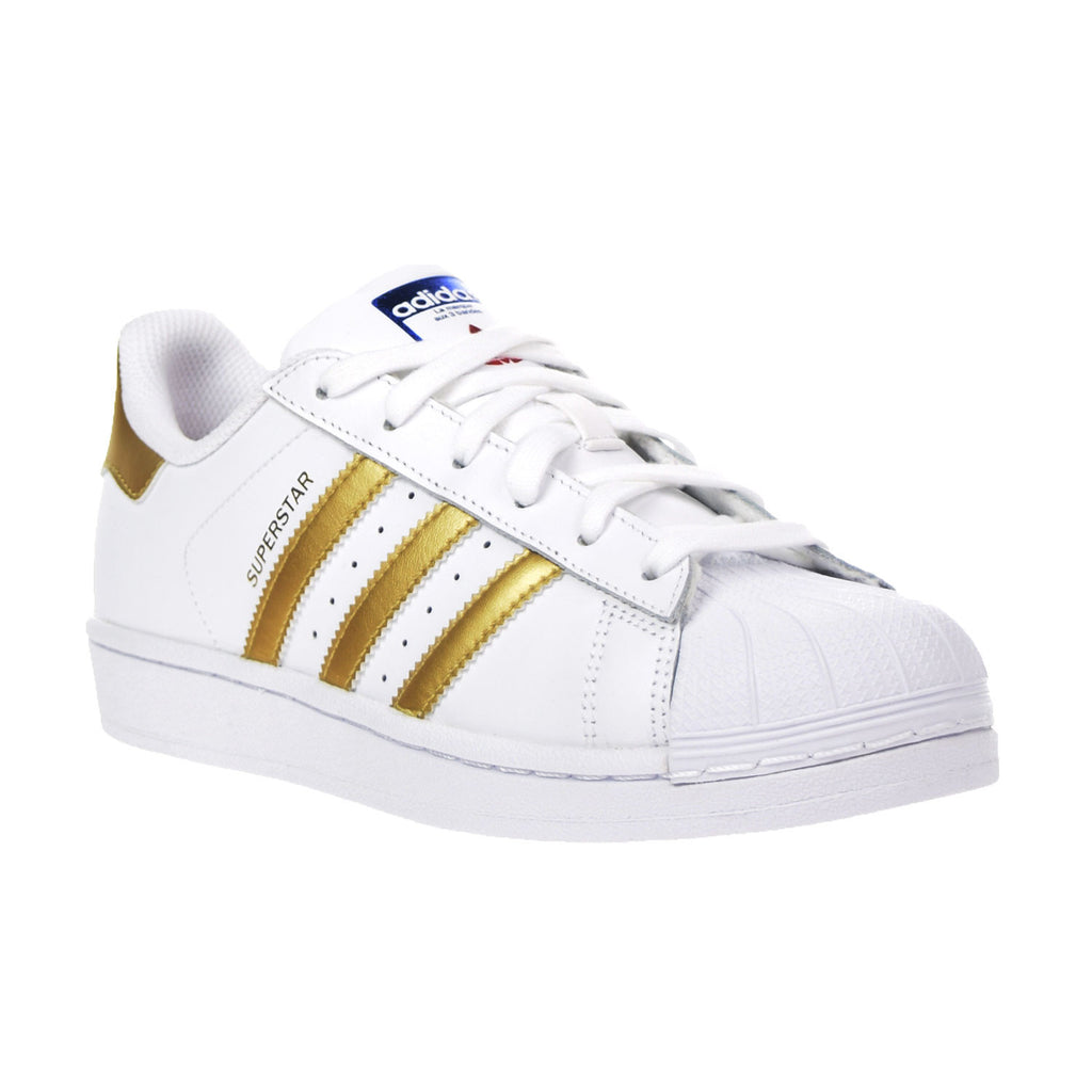 Adidas Gold J Shoes Superstar Kids White/Metallic Originals Big Casual
