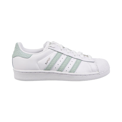 Adidas Superstar Womens Shoes Footwear White/Ash Green/Silver Metallic