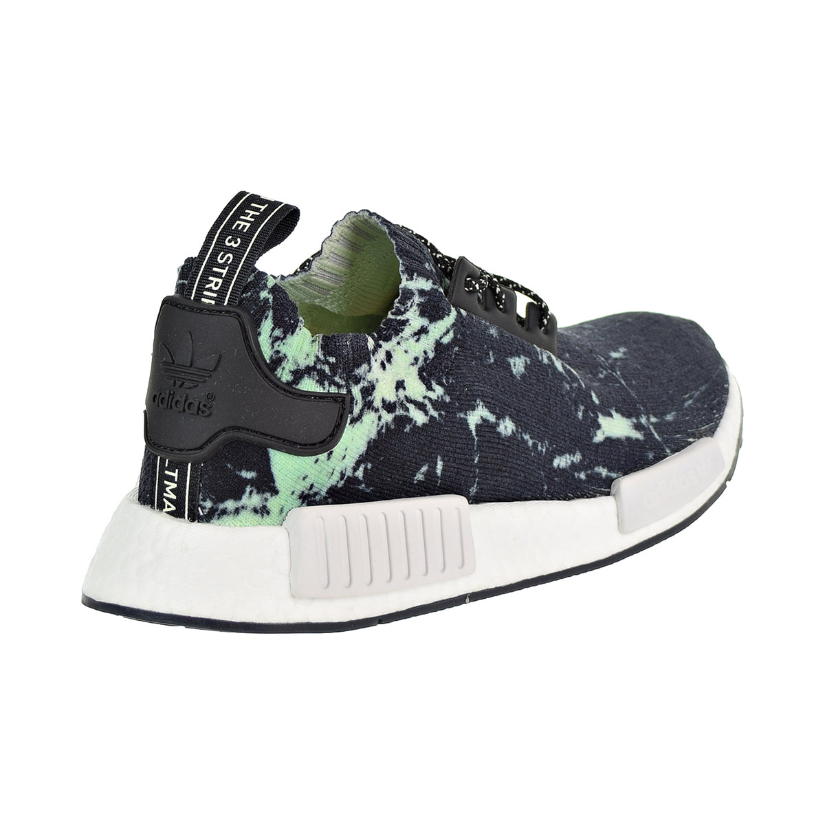 Adidas NMD_R1 Primeknit Men's Shoes Core Black/Cloud White/Aero Green