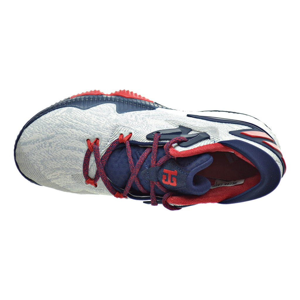 Adidas Crazylight Boost Low Big Kid's Shoes White/Scarlet/Collegiate N