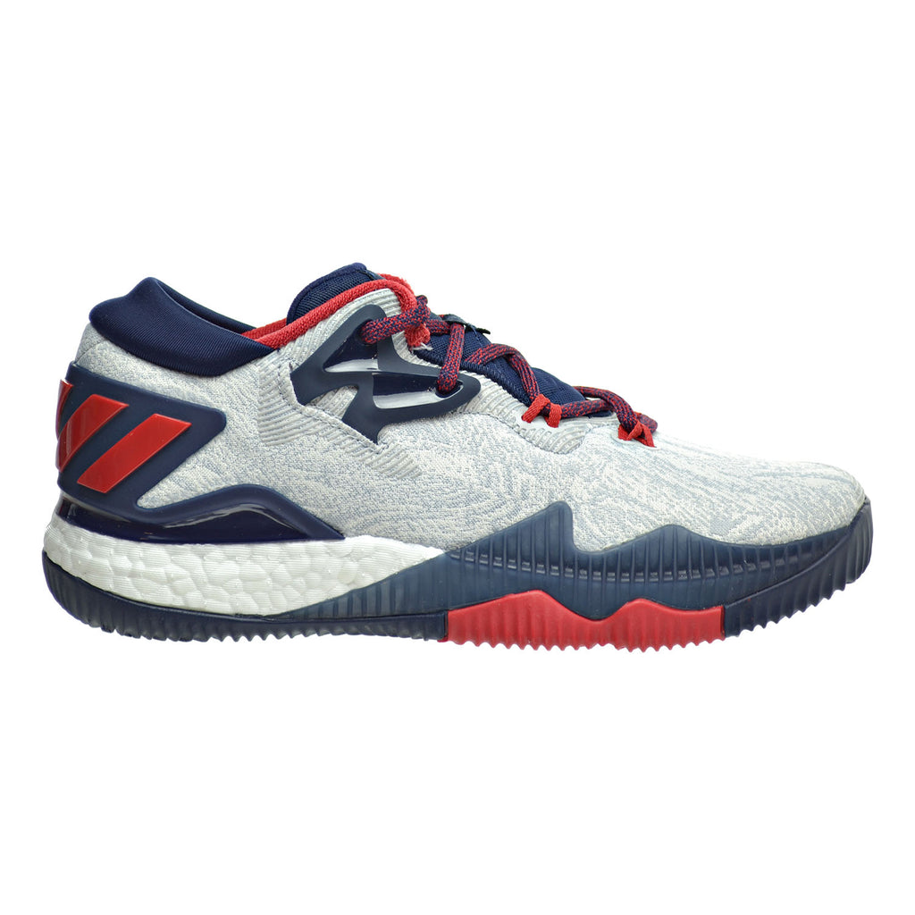 Adidas Crazylight Boost Low Big Kid's Shoes White/Scarlet/Collegiate Navy