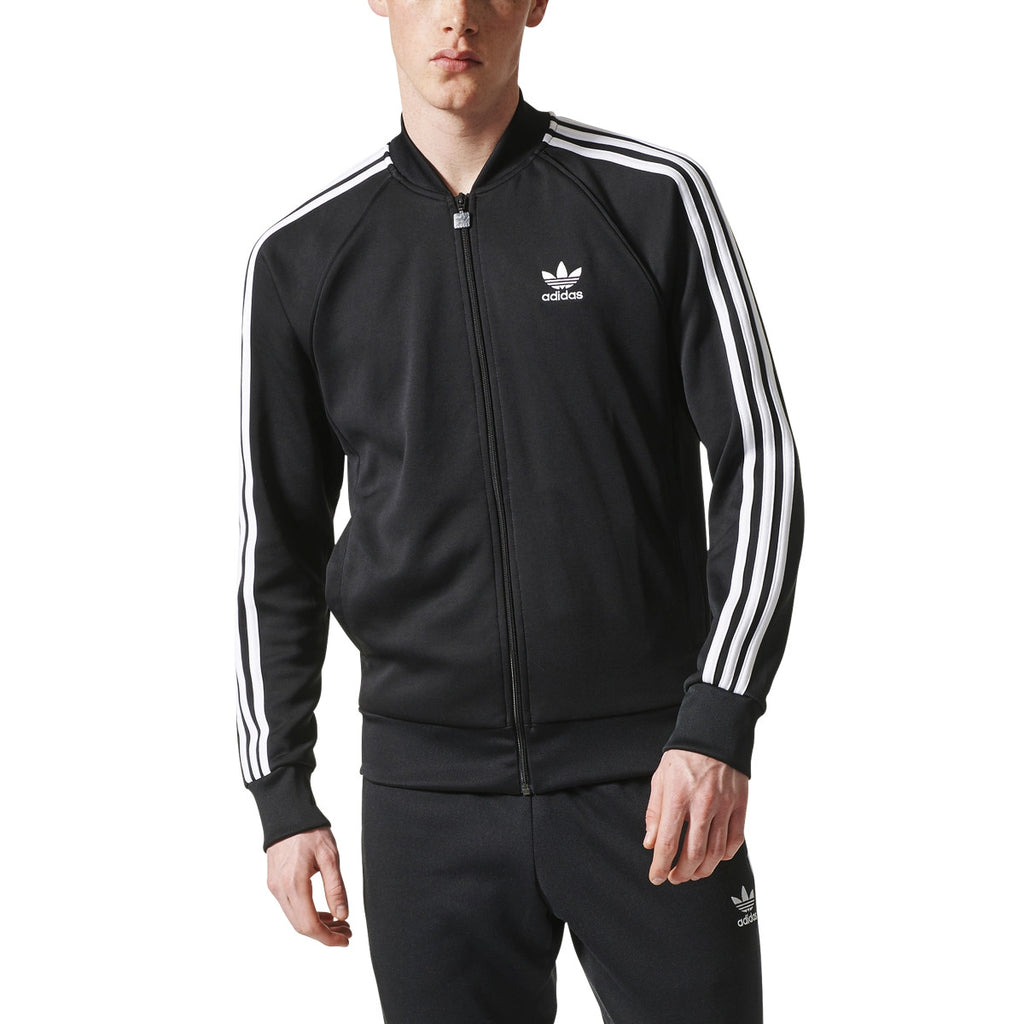 adidas | Essentials Woven 3-Stripes Track Jacket Mens | Black/White |  SportsDirect.com