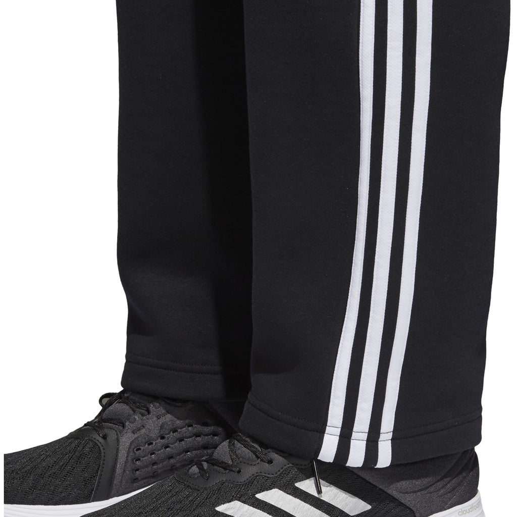 Adidas Essentials 3 Stripes Fleece Mens Pants Black/White