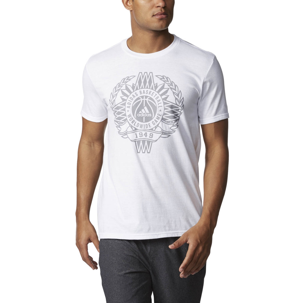 Adidas Originals Global Game Men's Short Sleeve T-Shirt White/Grey