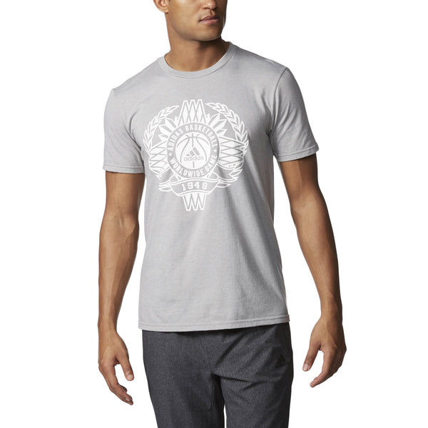 Adidas Originals Global Game Men's Short Sleeve T-Shirt Grey/White