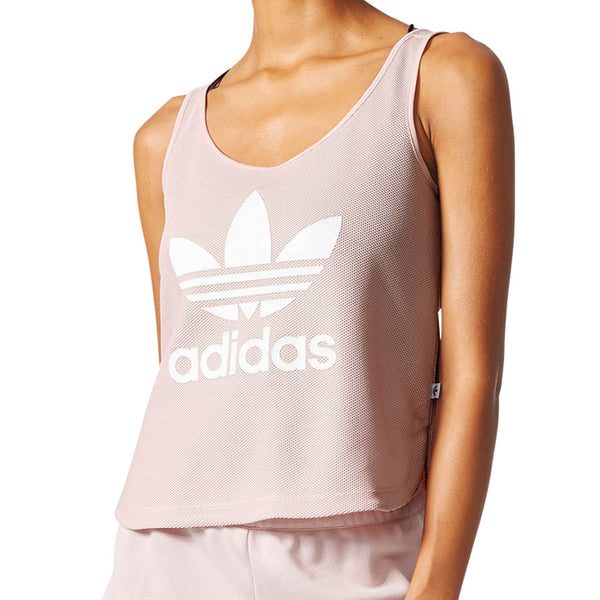 Adidas Originals Trefoil Women's Casual Fashion Tank Top Icey Pink/White